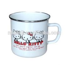 mini cat SS edge custom enamel mug